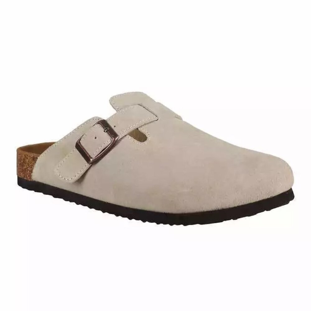 NWT Aquatherm Women's Suede Clog Shoes Size 11 Taupe Shoe Sandal Slide $59 1SH57